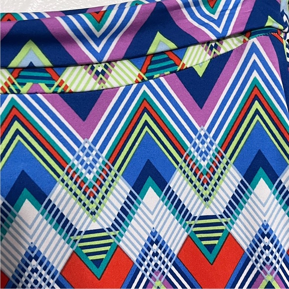 New Directions Colorful Chevron Print Maxi Skirt - Picture 6 of 8